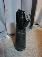 Haardstel 4-delig zwart metaal, Ophalen, Gebruikt, Metaal