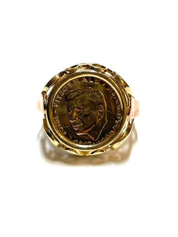 14k geel en roségouden kennedy ring beschikbaar voor biedingen