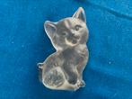 Vintage Viking handmade Frosted Glass Kitten Paperweight, Ophalen of Verzenden, Zo goed als nieuw