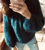 Handmadebyme prachtige handgebreide mohair sweater 36/38, Ophalen, Zo goed als nieuw, Maat 36 (S), Groen