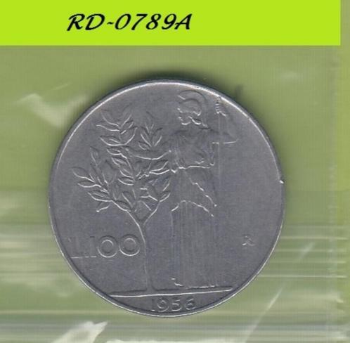 S8-RED-0789 Italy 100 LIRE 1956  VF KM96.1, Postzegels en Munten, Munten | Europa | Niet-Euromunten, Italië, Verzenden