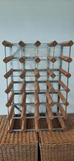 wijnrek hout/staal, Ophalen, Gebruikt, Hout, 75 cm of meer