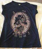 OVS blauw katoenen top t-shirt mandala olifant print maat XS, Blauw, Nieuw, Ophalen of Verzenden, Korte mouw