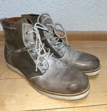 Yellowcab heren boots maat 49 vetersluiting mosgroen taupe beschikbaar voor biedingen