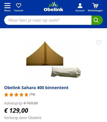 Bell /sahara / sibley tipi tent 400 COMPARTIMENT beschikbaar voor biedingen