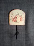 Wandhaak met rozen print, Gebruikt, Wandhaken, Ophalen of Verzenden, Minder dan 100 cm