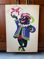 Vintage Zwarte Piet Reclamebord - 80x55cm, Ophalen, Overige thema's