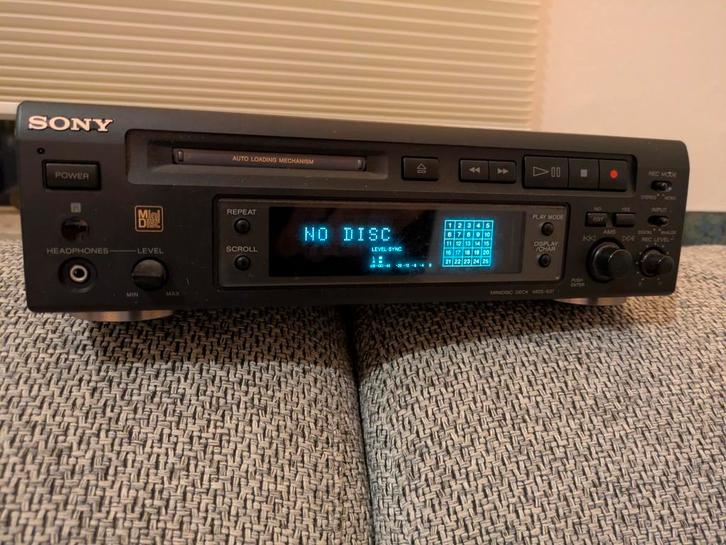 Sony Minidisc Deck MDS-S37 incl. 2 gloednieuwe minidisc's, Audio, Tv en Foto, Walkmans, Discmans en Minidiscspelers, Minidisc-speler