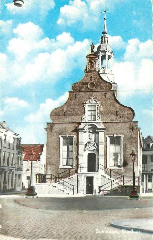(388-536-035) Schiedam Stadhuis, Verzamelen, Ansichtkaarten | Nederland, Zuid-Holland, Verzenden