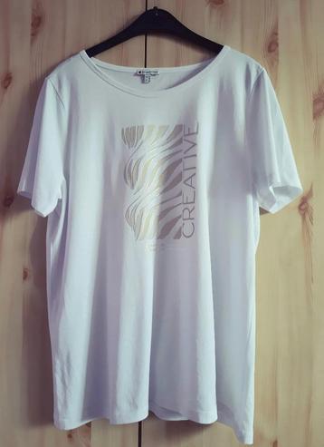 Street One Shirt met print en glinsterende teksten. Maat 42. beschikbaar voor biedingen