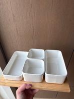 Intermezzo Serveerset - 4 witte bakjes, Ophalen, Zo goed als nieuw