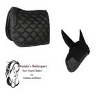 Horka Dressuurdekje/setje Glitter Zwart maat Cob en Full, Dekje, Horka, ., Nieuw