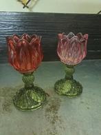 Theelicht set " Tulp", Huis en Inrichting, Woonaccessoires | Kandelaars en Kaarsen, Ophalen of Verzenden, Nieuw, Overige materialen