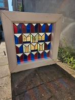 Glas in lood inclusief kozijn 68x58 en 47x47, Doe-het-zelf en Verbouw, Glas en Ramen, Ophalen, Gebruikt, Minder dan 80 cm, Minder dan 80 cm