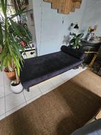 Bank fluweel zwart, Huis en Inrichting, Banken | Sofa's en Chaises Longues, Ophalen, Zo goed als nieuw, 75 tot 100 cm, Tweepersoons