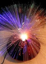 Glasvezel UFO Lamp met steeds wisselende  Kleuren, Ophalen of Verzenden