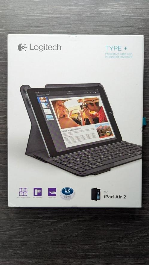 Logitech Type+ For iPad Air 2, Computers en Software, Tablet-hoezen, Gebruikt, 10 inch, Ophalen of Verzenden