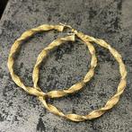 14 karaat gouden oorbellen wokkels model nieuw, Ophalen of Verzenden, Zo goed als nieuw, Goud