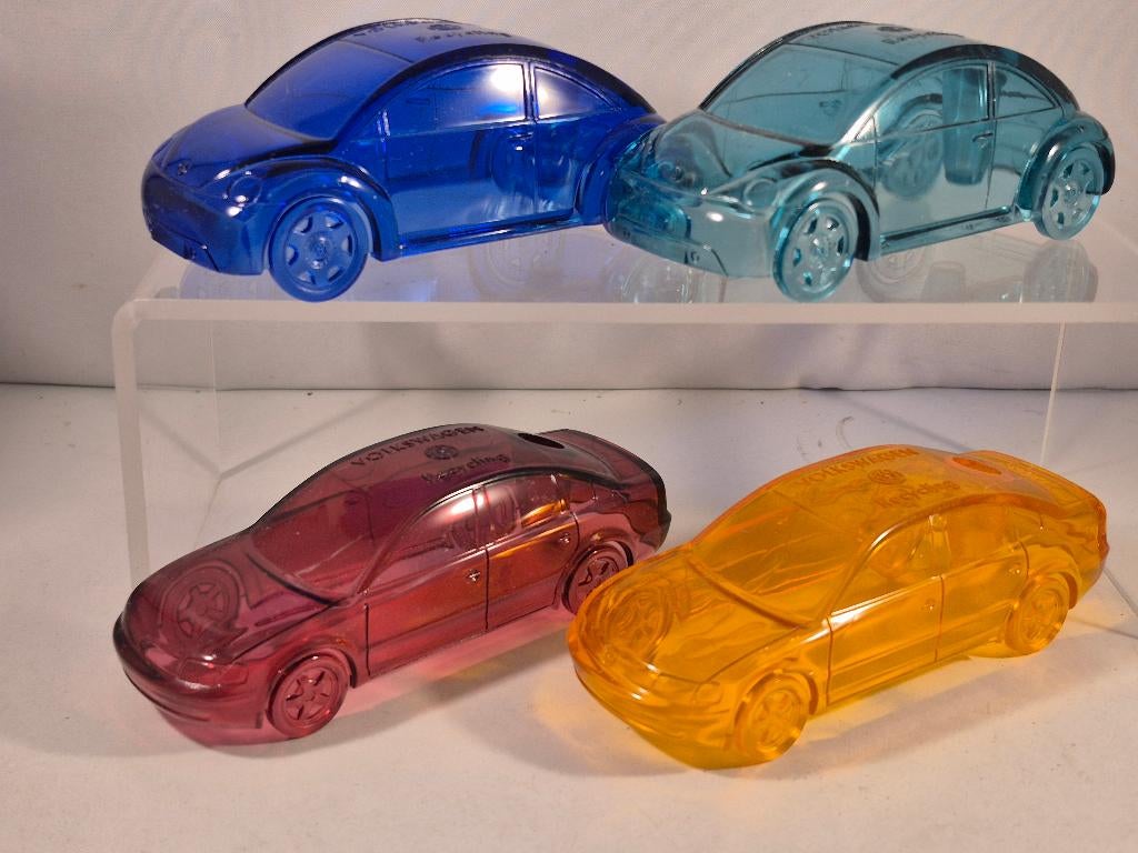 Set 4x VW DMMA Pennenhouders 1:43 (1), Hobby en Vrije tijd, Modelauto's | 1:43, Ophalen of Verzenden, Nieuw, Auto, Overige merken