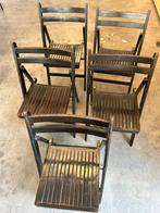 5 Ikea design Klapp klastoelen stoelen zwart hout inklapbaar, Huis en Inrichting, Stoelen, Design vintage ikea, Zwart, Ophalen of Verzenden