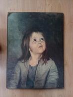 Vintage print Huilend meisje van Giovanni Bragolin, Ophalen, Minder dan 50 cm, Gebruikt, Schilderij
