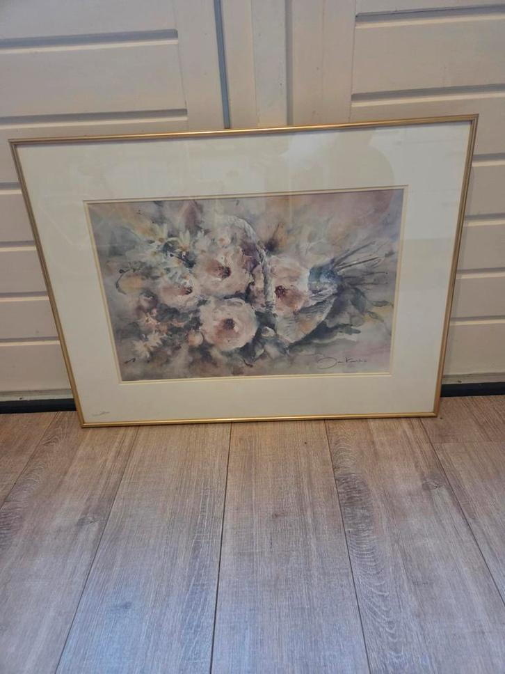 Schilderij van Jan Kooistra - Bloemenstilleven, Antiek en Kunst, Kunst | Tekeningen en Foto's, Ophalen