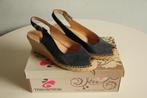 Schoentjes mt.38 sleehak., Macarena's, Blauw, Zo goed als nieuw, Sandalen of Muiltjes