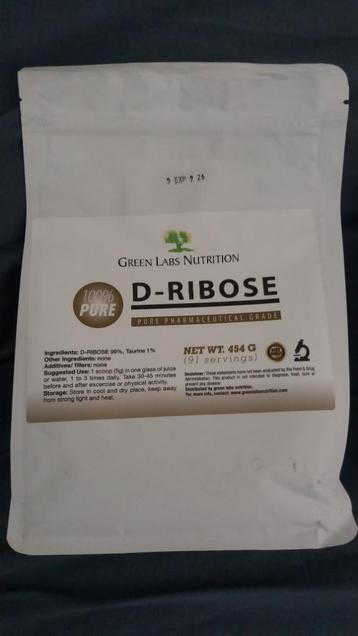 D-Ribose 454 Gram - GREEN LABS NUTRITION - Poeder (3) beschikbaar voor biedingen