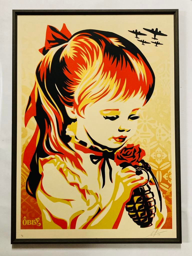 Shepard Fairey : Grootformaat zeefdruk., Ophalen of Verzenden