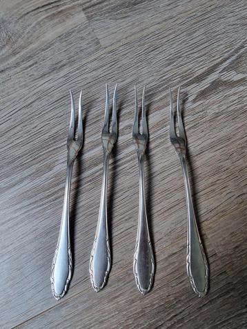 Vintage Cocktailvorken Set van 4 beschikbaar voor biedingen