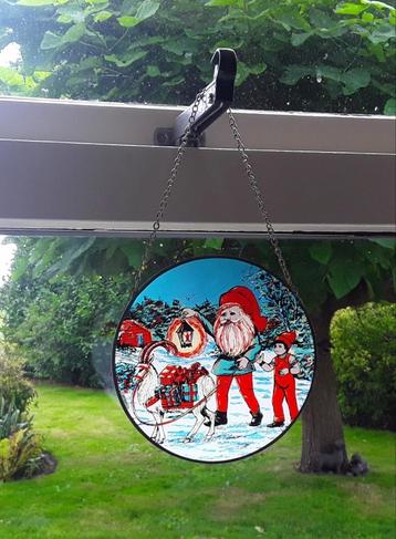 Vintage / retro raamhanger kerst - tiffany-glas-effect  beschikbaar voor biedingen