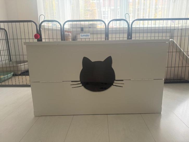 Werpkist katten wit, Dieren en Toebehoren, Katten-accessoires, Gebruikt, Ophalen