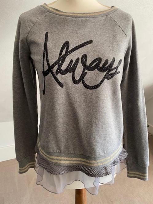 Liu Jo sweater grijs met gouden details, Kleding | Dames, Truien en Vesten, Zo goed als nieuw, Maat 34 (XS) of kleiner, Grijs