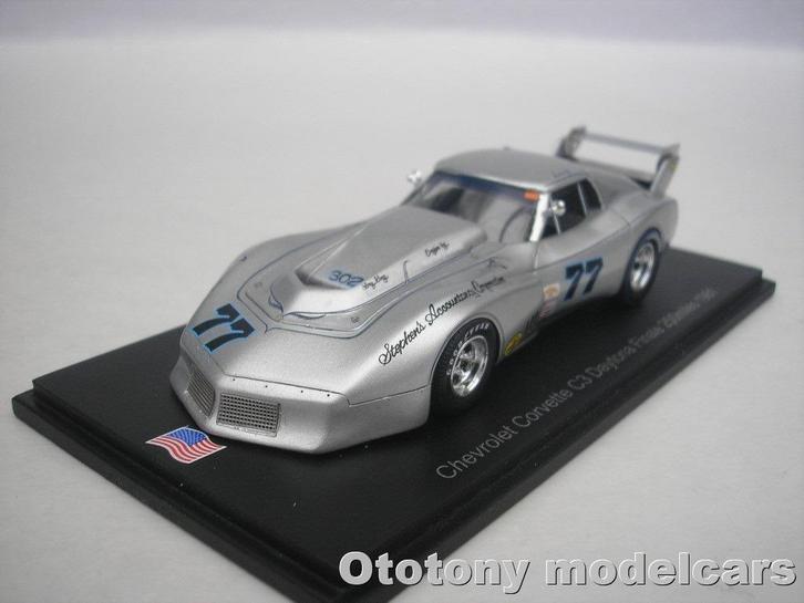 Chevrolet Corvette C3 #77 250Miles Daytona 1981 1/43 Spark, Hobby en Vrije tijd, Modelauto's | 1:43, Nieuw, Auto, Overige merken
