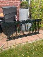 Stalen (balkon)hek. Gepoedercoat in grachtengroen, Tuin en Terras, Ophalen, Zo goed als nieuw, IJzer, Sierhekwerk