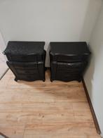 Set van 2 zwarte buikkastjes, e.v. ook nog de site tafel., Ophalen, Gebruikt, 50 tot 100 cm, 25 tot 50 cm