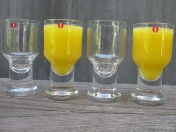 4X IITALA FINLAND GLAS OP VOET ZELDZAAM beschikbaar voor biedingen