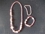 Roze ketting en armband voor kinderen., Kinderen en Baby's, Kindermode-accessoires, Ophalen, Zo goed als nieuw