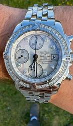 Breitling Chrono Cockpit 2007, Factory diamonds, A13358, Sieraden, Tassen en Uiterlijk, Horloges | Antiek, Staal, Breitling, Polshorloge