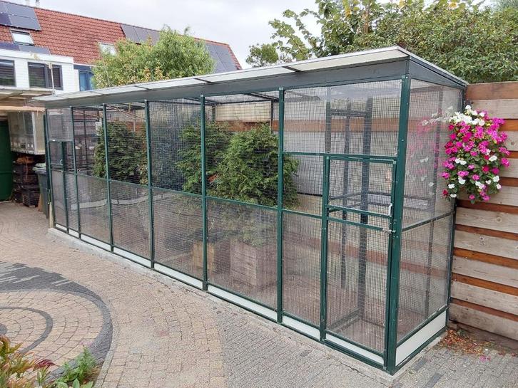 Volière, Dieren en Toebehoren, Vogels | Hokken en Kooien, Zo goed als nieuw, Volière, Aluminium, Ophalen