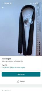 Zwart tashengsel 55cm - Nieuw, Ophalen of Verzenden, Nieuw