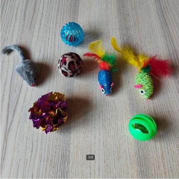 7 verschillende kattenspeeltjes | diverse balletjes, muisjes beschikbaar voor biedingen
