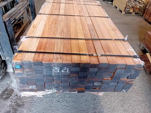 Geschaafde hardhouten regels 4,4 x 6,8 cm, onderliggers balk, Tuin en Terras, Palen, Balken en Planken, Nieuw, Balken, Minder dan 180 cm