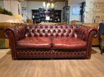 Originele Engelse chesterfield 3 Zits bank Oxblood rood, Antiek en Kunst, Antiek | Meubels | Stoelen en Banken, Ophalen of Verzenden