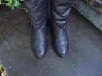 GRATIS VERZENDEN COOLE ZWARTE LEREN VINTAGE WESTERN STYLE 37, Hoge laarzen, Verzenden, Zwart, Zo goed als nieuw