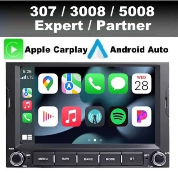 Peugeot 3008 5008 Partner navigatie android 14 dab+ carplay, Auto diversen, Autoradio's, Nieuw, Ophalen of Verzenden