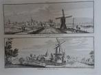 Twee kopergravures Leerdam, Asperen 1750, Hendrik Spilman, Antiek en Kunst, Verzenden