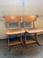 Vintage schoolstoeltjes 2 stuks kinderstoeltjes, Ophalen of Verzenden, Gebruikt, Stoel(en)