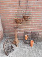 Verschillende gietijzer decoraties voor in de tuin., Antiek en Kunst, Ophalen
