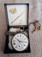 Oude zakhorloge met opwindsleutel cylindre 6 rubis, Sieraden, Tassen en Uiterlijk, Horloges | Antiek, Ophalen of Verzenden, Staal